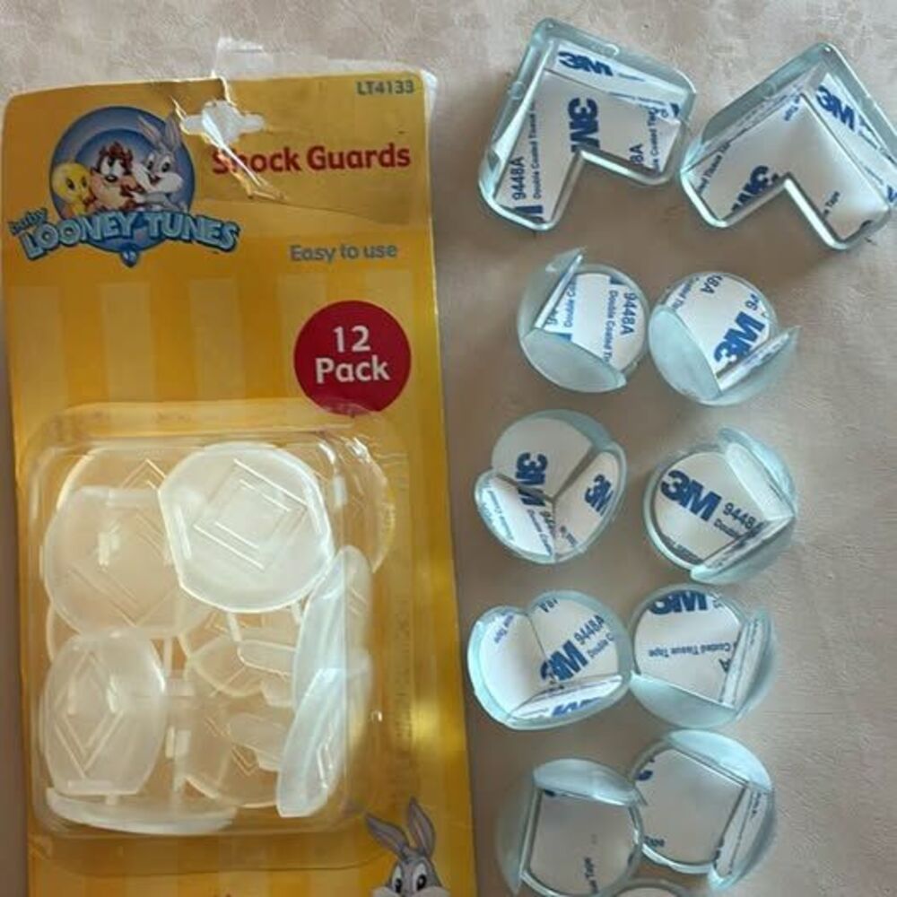 Baby proofing items 12 pcs shock guards and 11 pcs corner guards